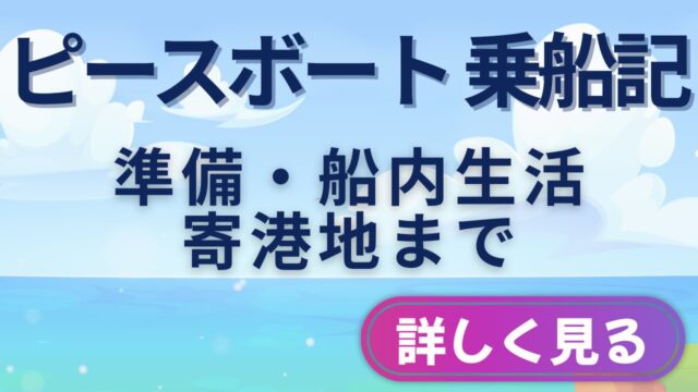 ピースボート乗船記｜準備・船内生活・寄港地ガイド（体験ベースの総合案内）