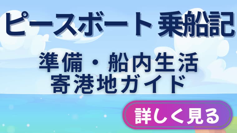 ピースボート乗船記|準備・船内生活・寄港地ガイド(体験ベースの総合案内)