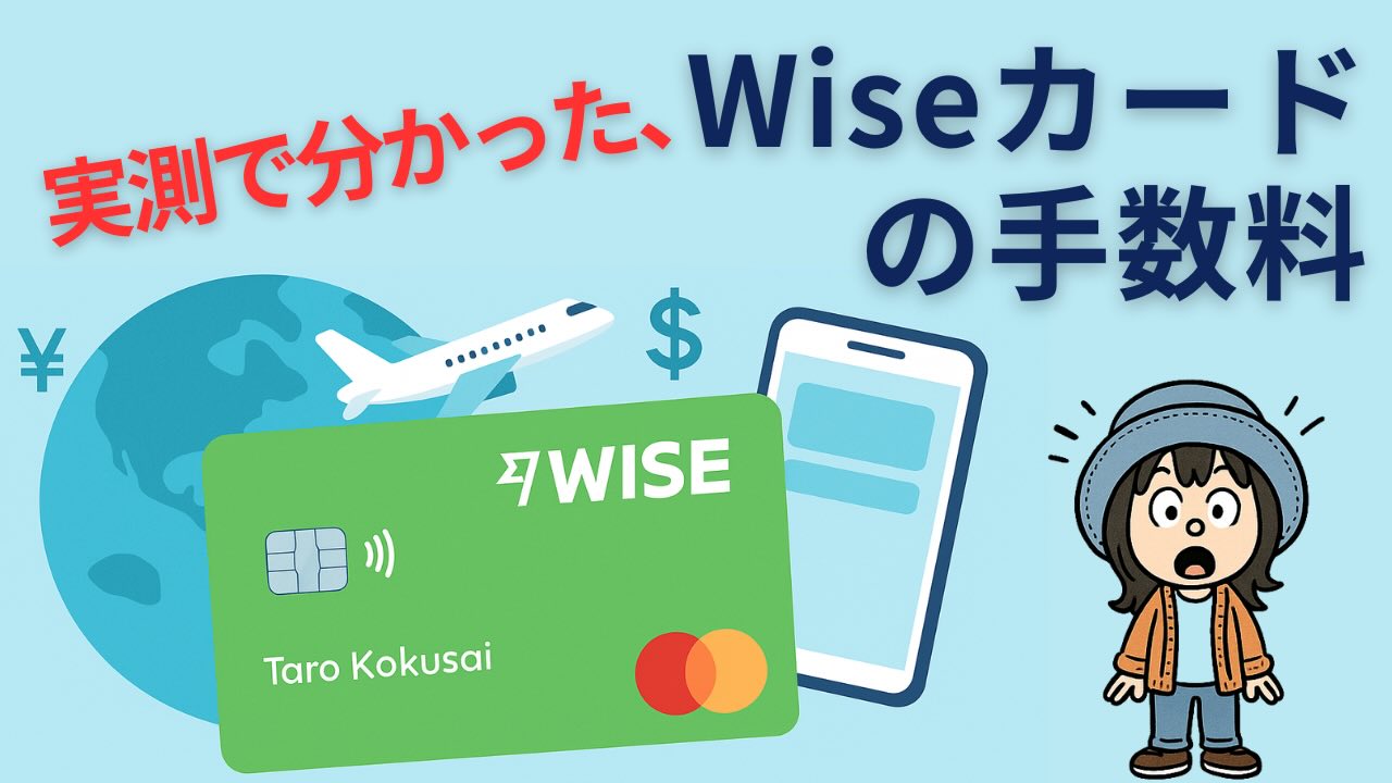 実測で分かったWiseカードの手数料を検証したイラスト