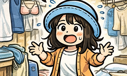 ピースボート船室で毎日手洗い洗濯をしているが、寄港地後の大量の洗濯物を干す場所がなく困る様子を描いた4コマ漫画のアイキャッチ