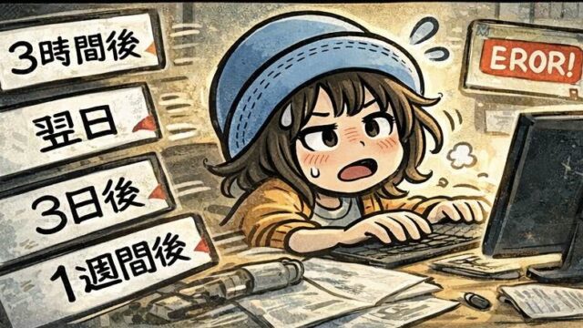 AIに「サーバー引越しは簡単ですぐ終わる」と言われて始めたら1週間かかったAppyの実話4コマ漫画のアイキャッチ｜ブログ運営あるある