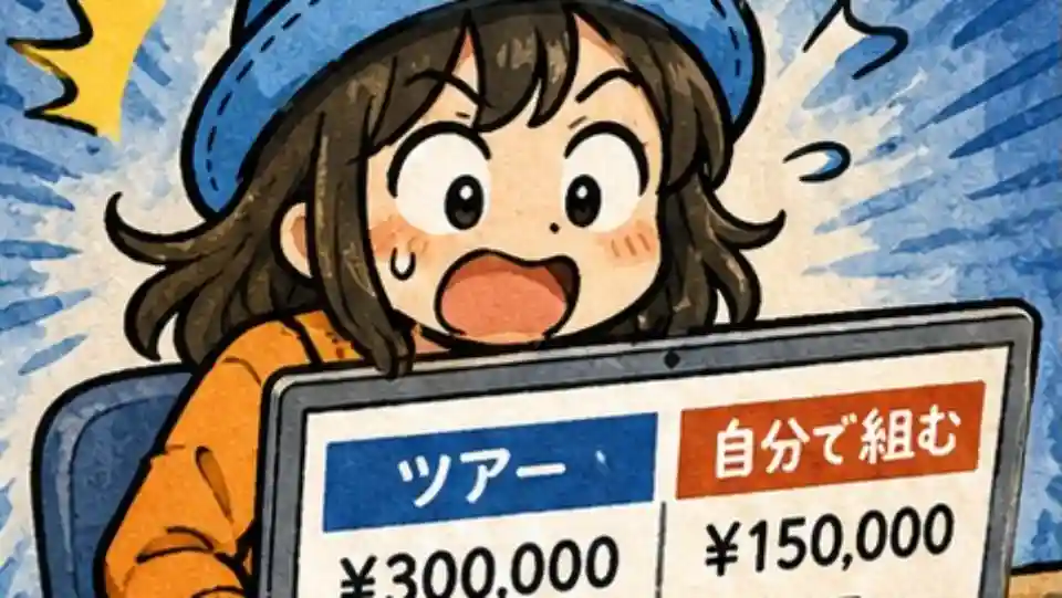 ツアーか個人手配か迷うAppyの漫画アイキャッチ