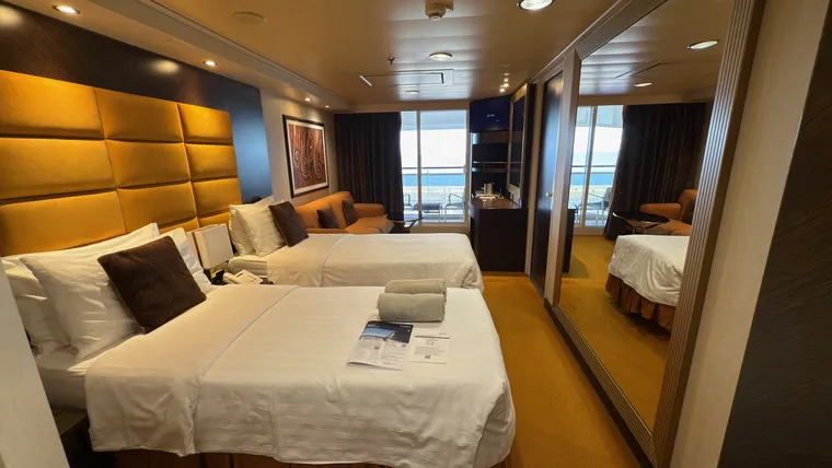 海が見えるMSCスプレンディダのバルコニー客室